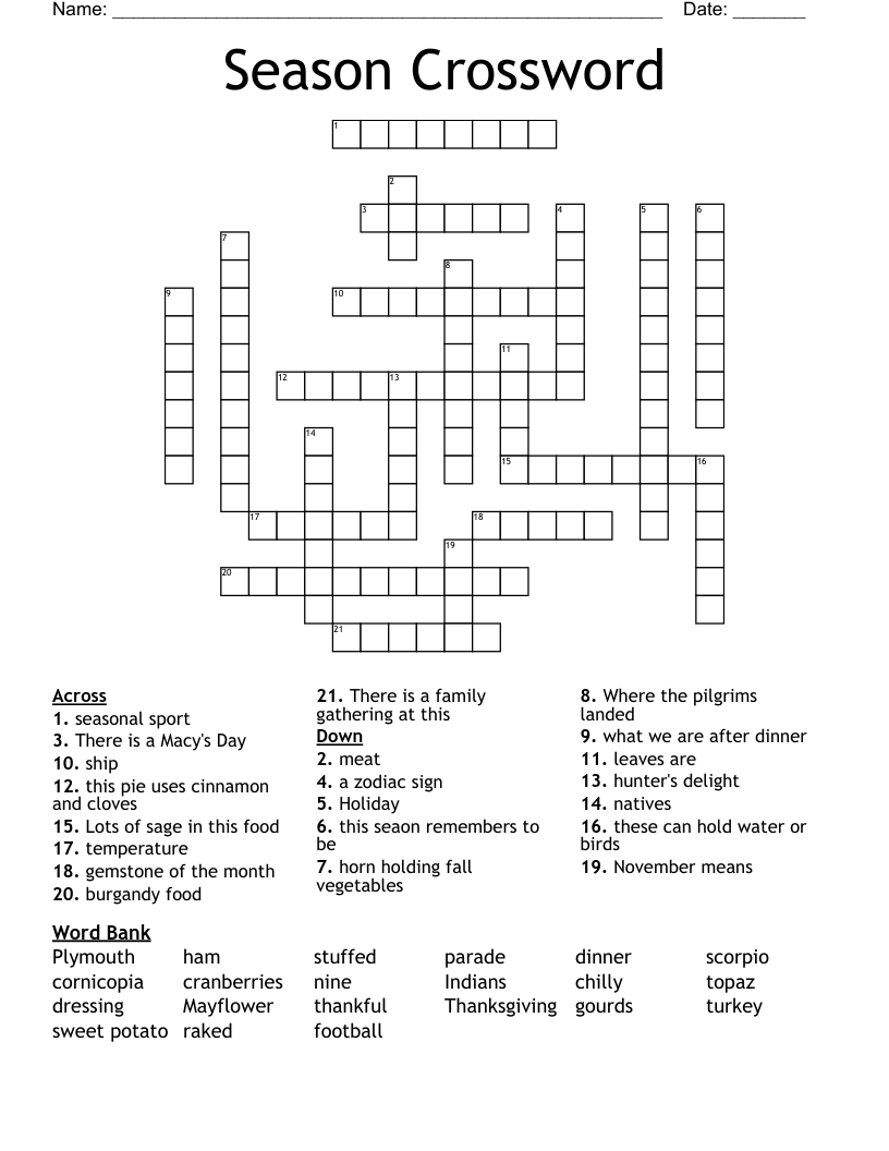 Season Crossword