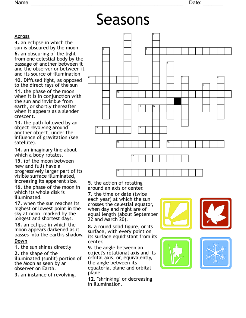 Seasons Crossword