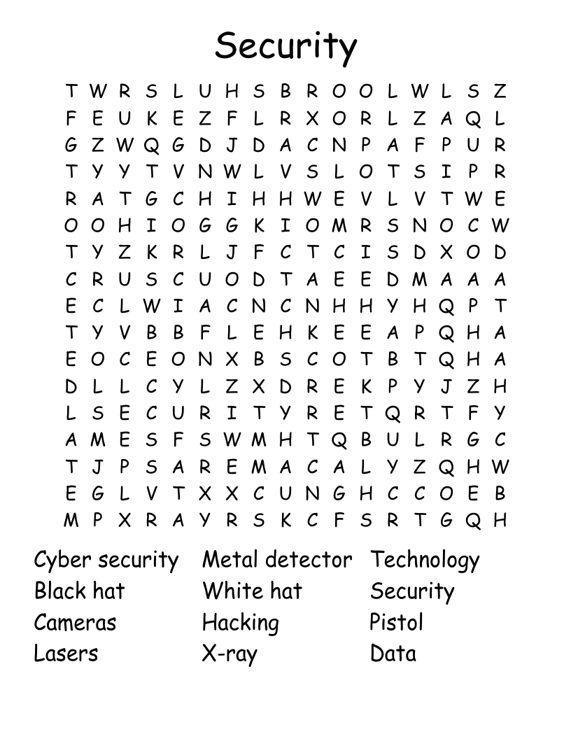 Security Word Search