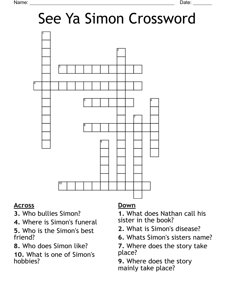 See Ya Simon Crossword