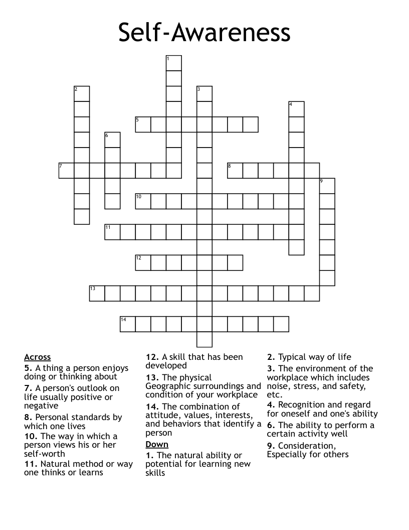 Self-Awareness Crossword