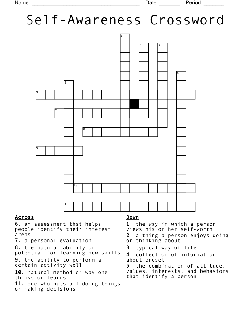 Self-Awareness Crossword