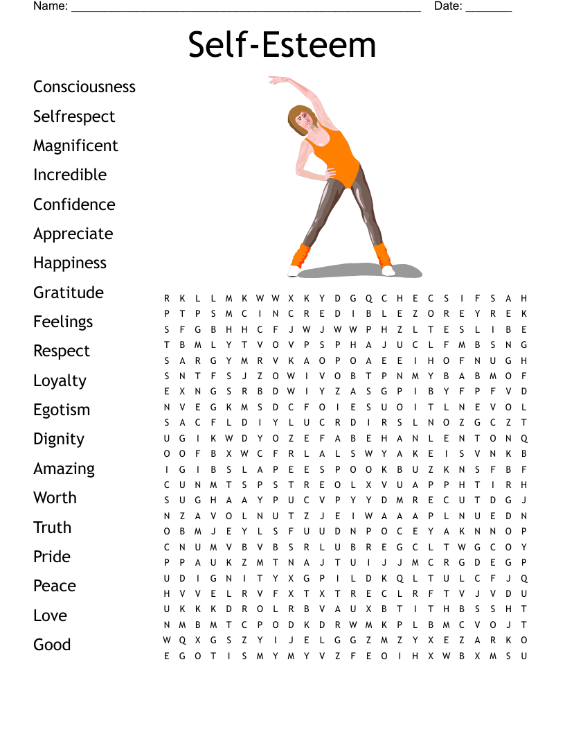 Self-Esteem Word Search