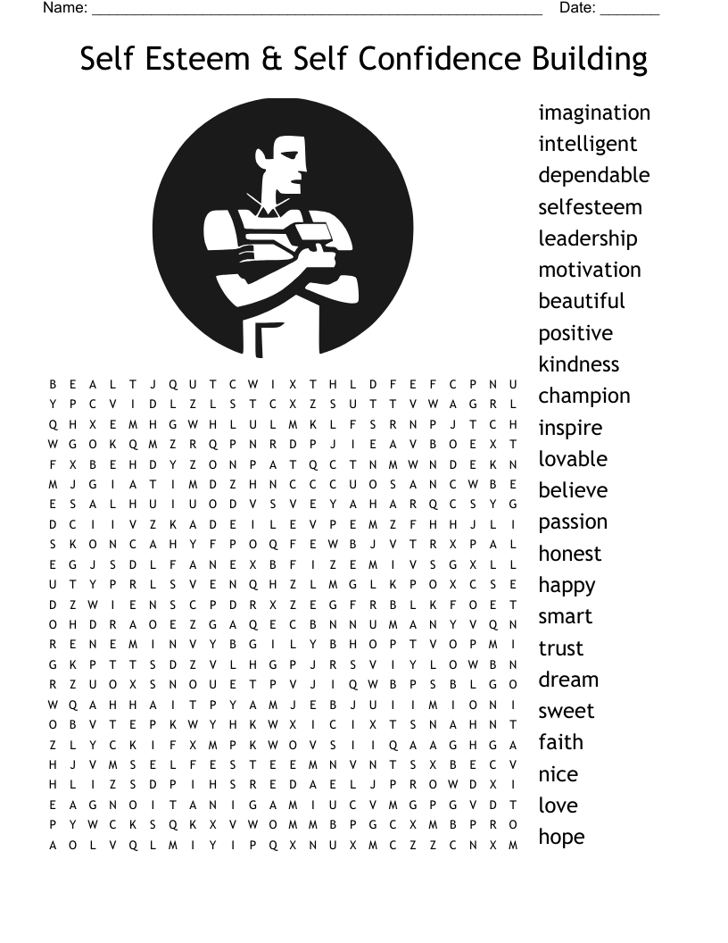 Self Esteem & Self Confidence Building  Word Search