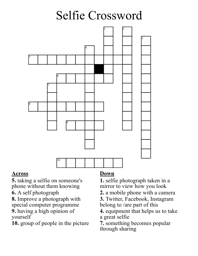 Selfie Crossword 