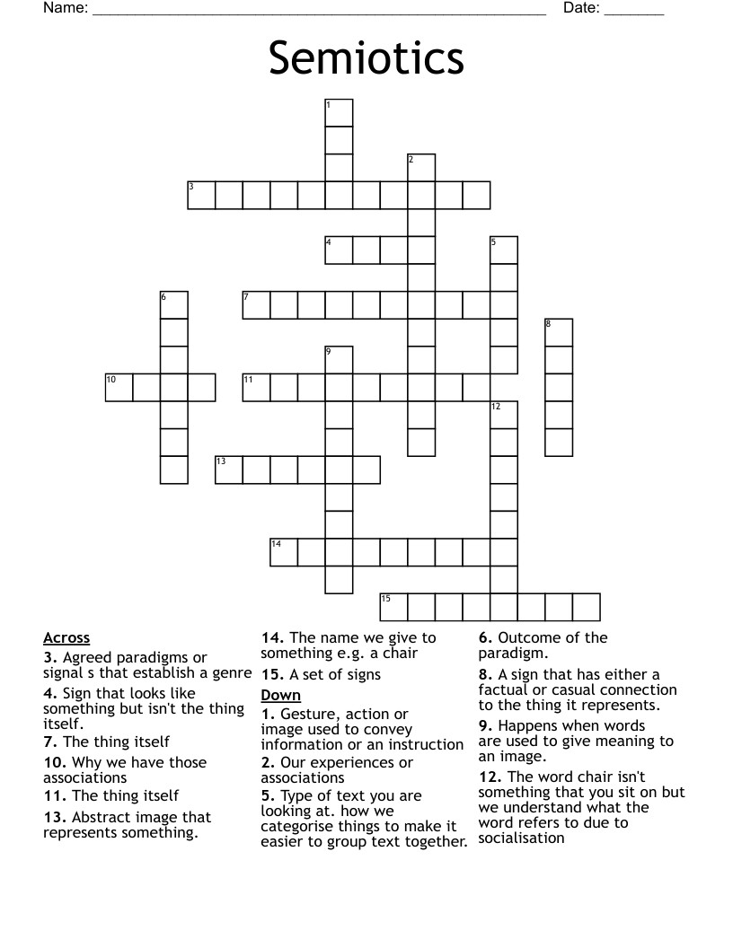Semiotics Crossword