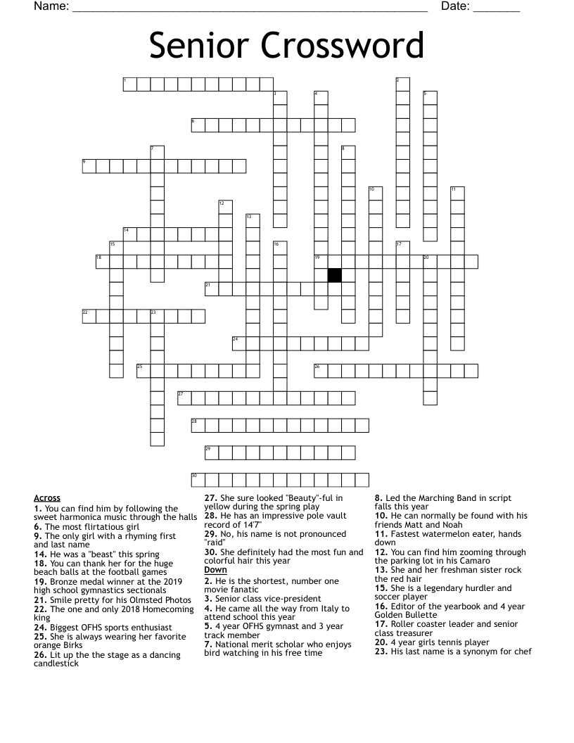 Senior Crossword