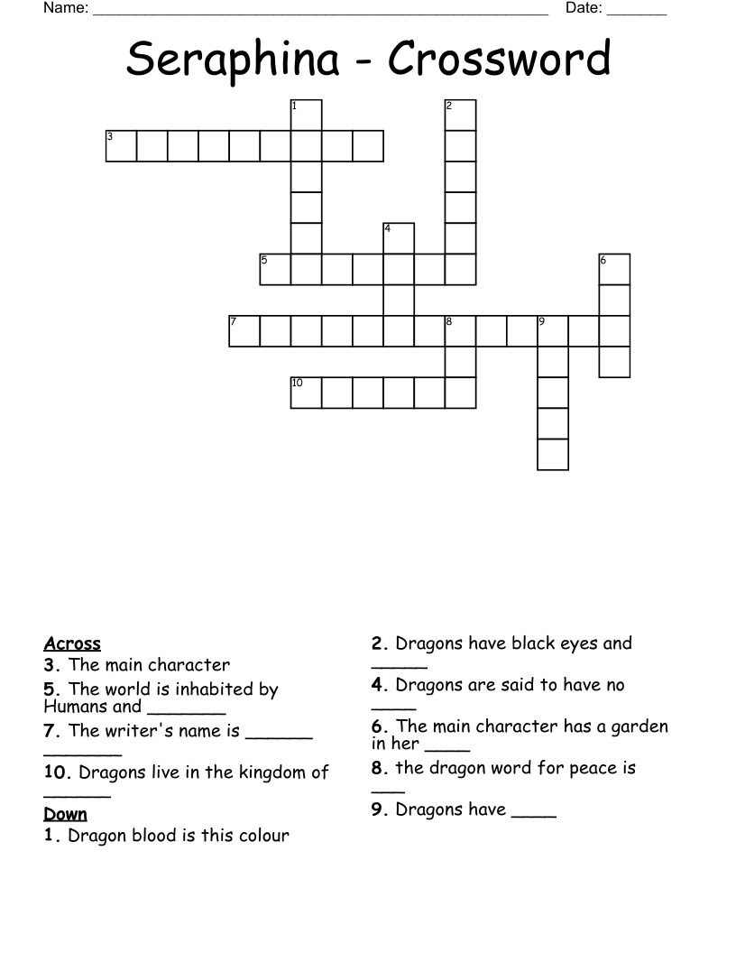 Seraphina - Crossword