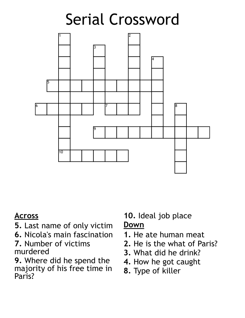 Serial Crossword