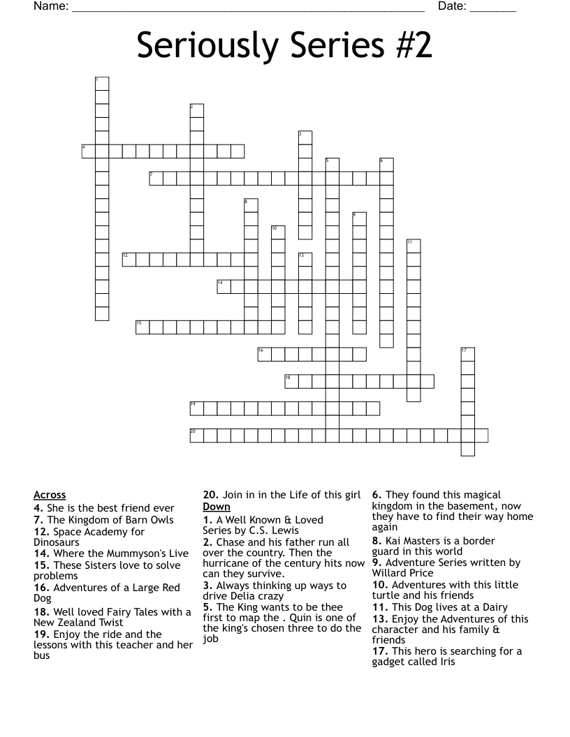 Seriously Series #2 Crossword