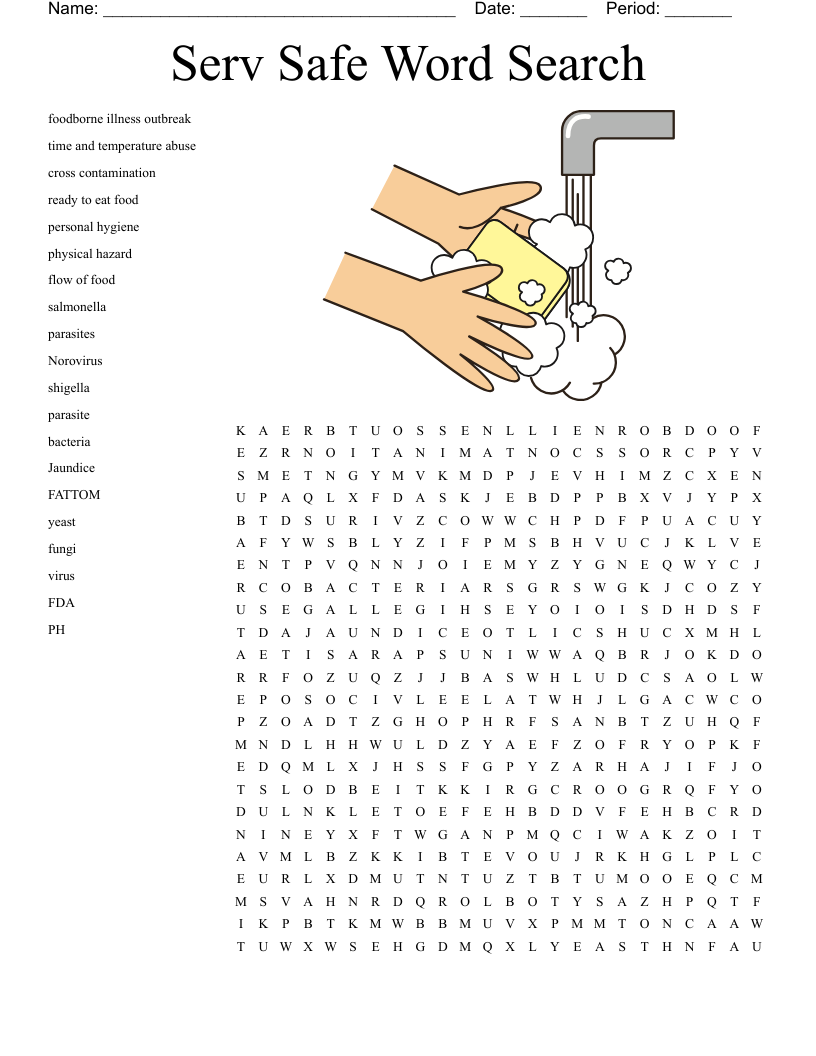 Serv Safe Word Search