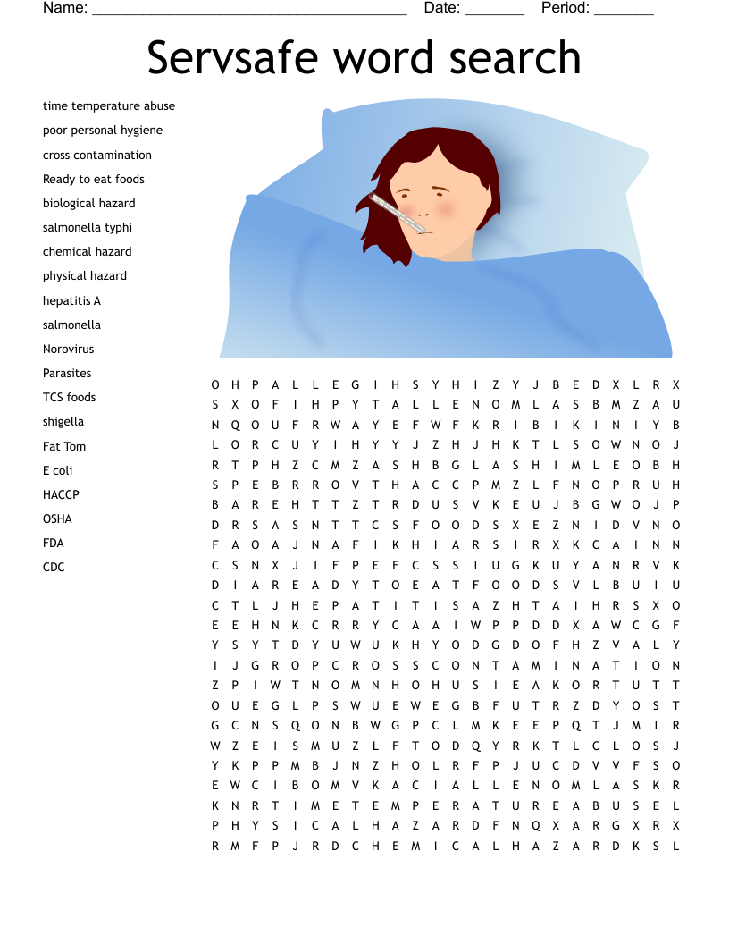 Servsafe word search