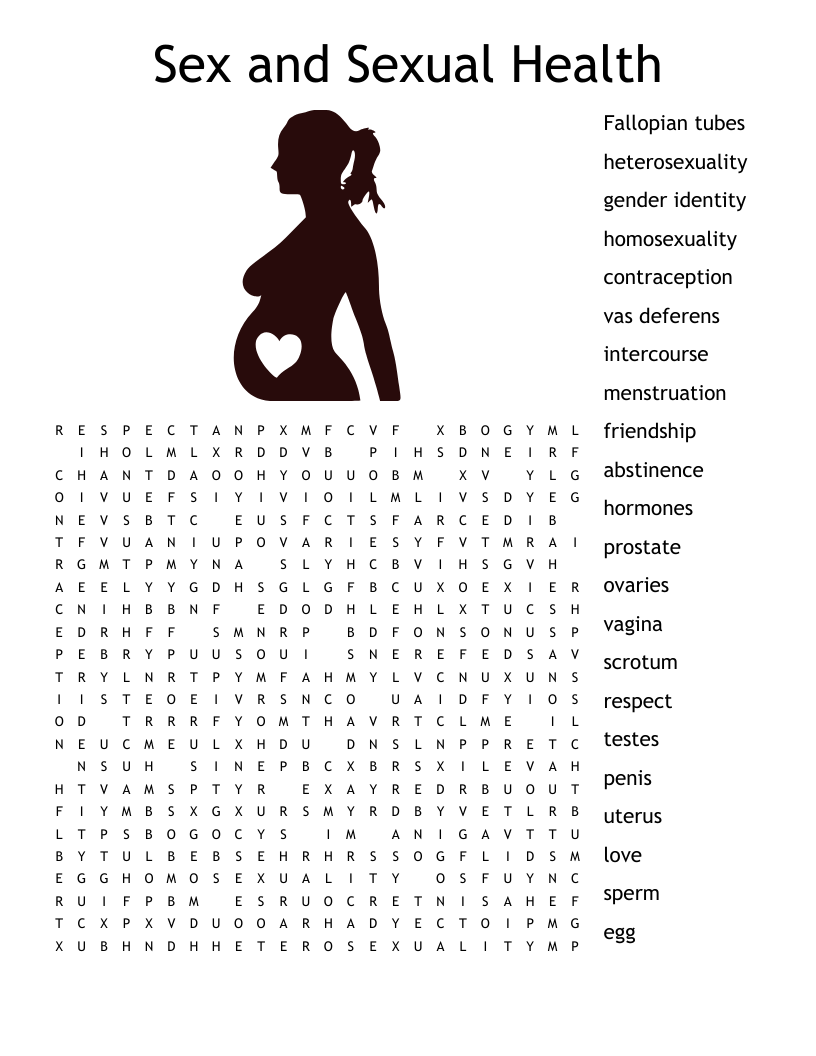 Sex and Sexual Health Word Search
