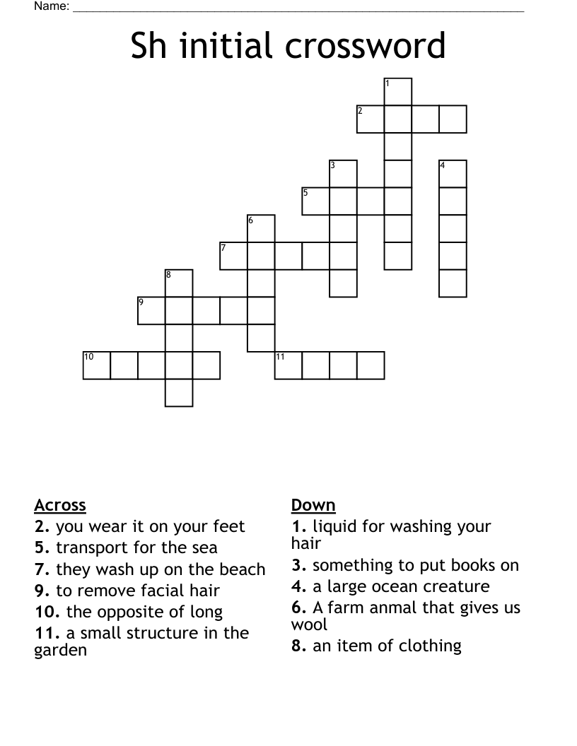 Sh initial crossword