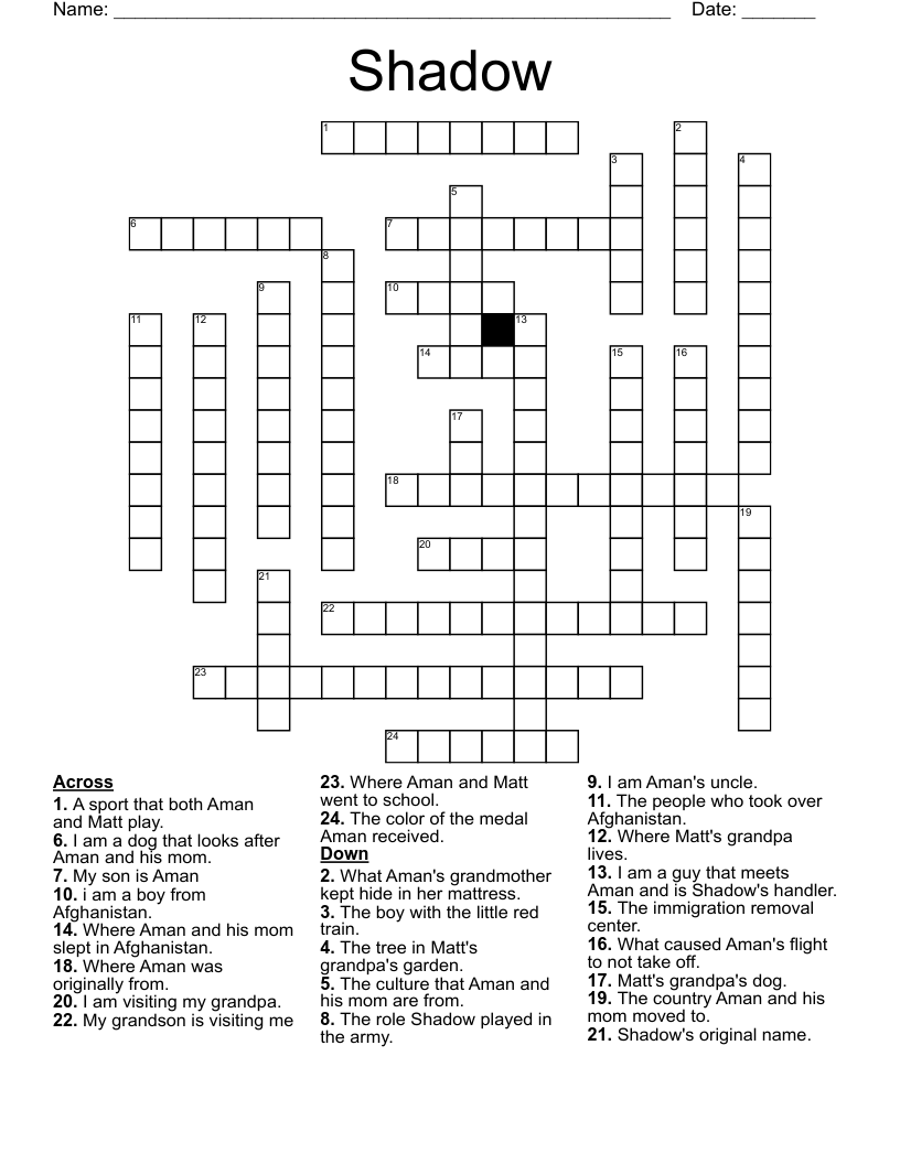 Shadow Crossword