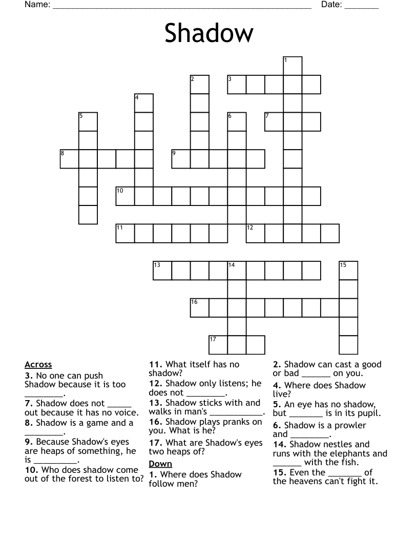 Shadow Crossword