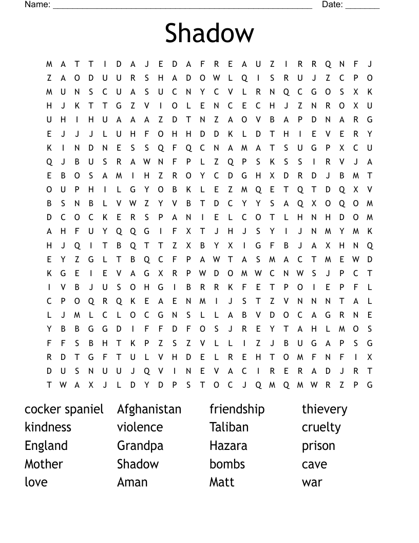 Shadow Word Search