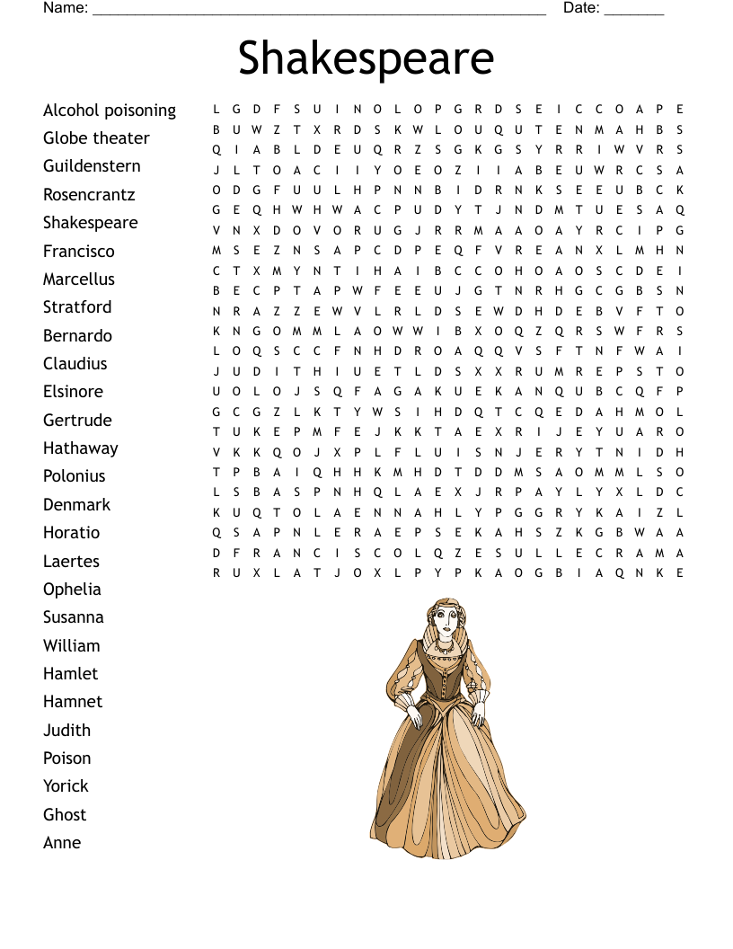 Shakespeare Word Search
