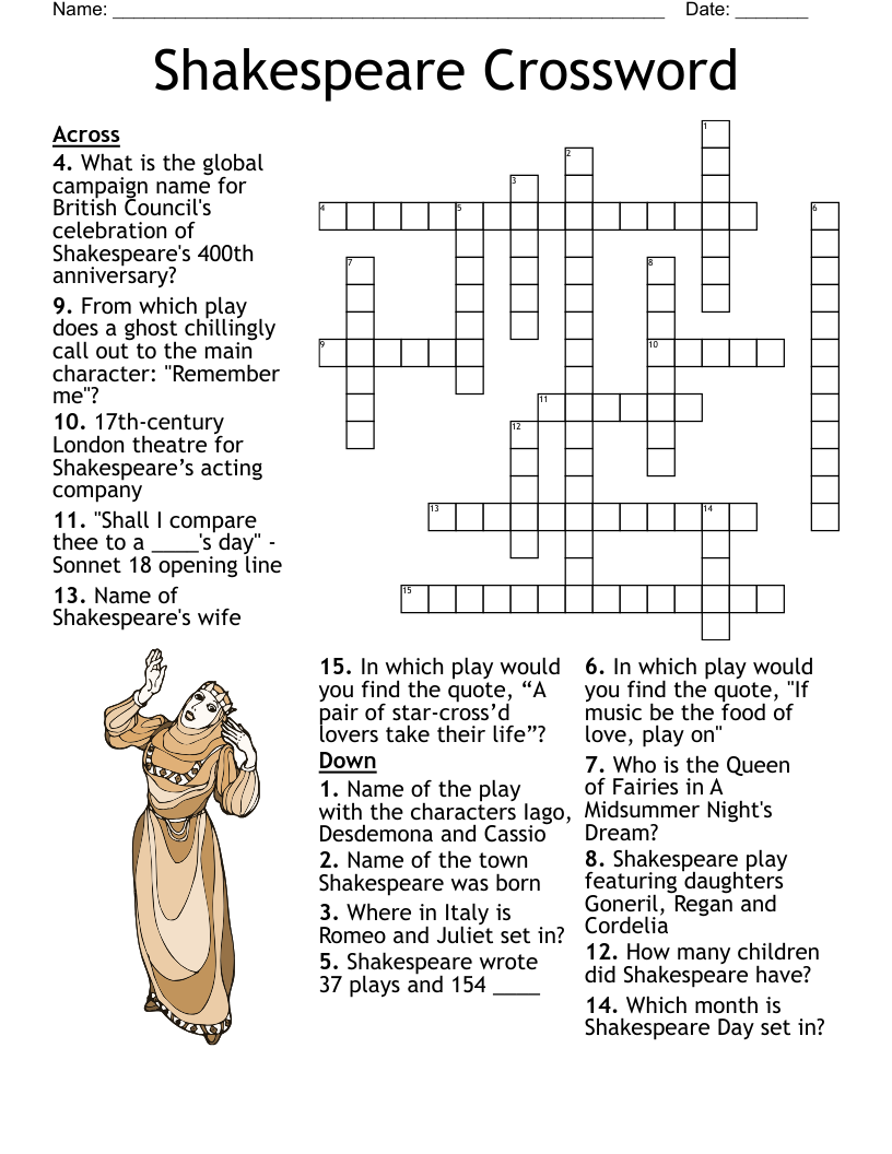 Shakespeare Crossword
