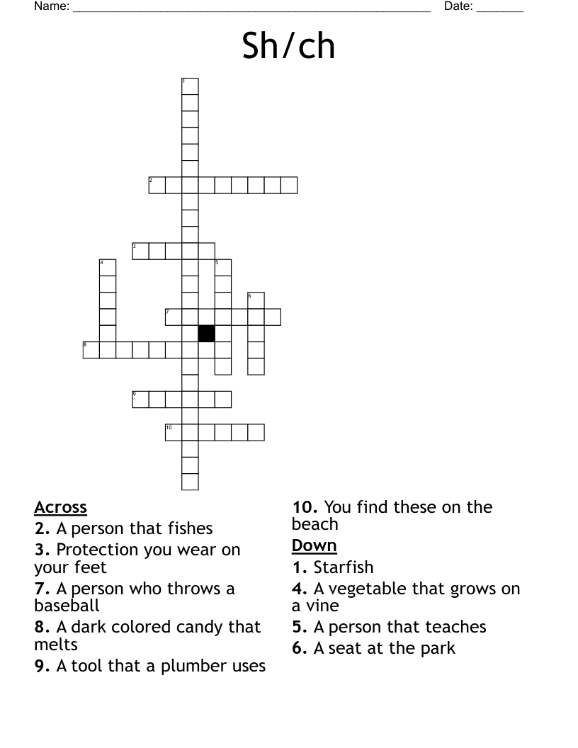 Sh/ch Crossword