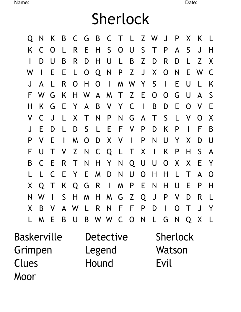 Sherlock Word Search