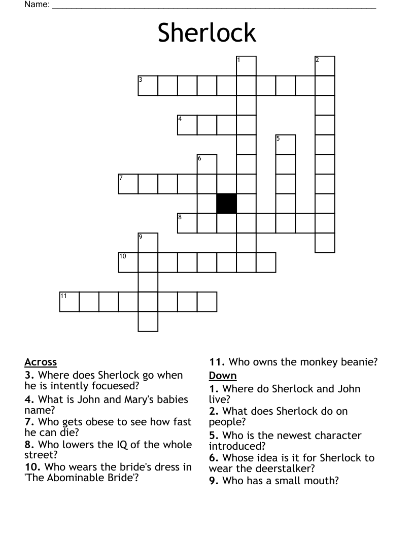 Sherlock Crossword