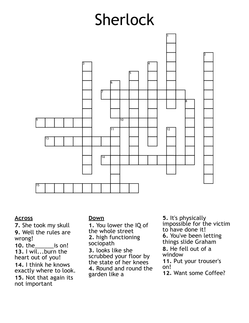 Sherlock Crossword
