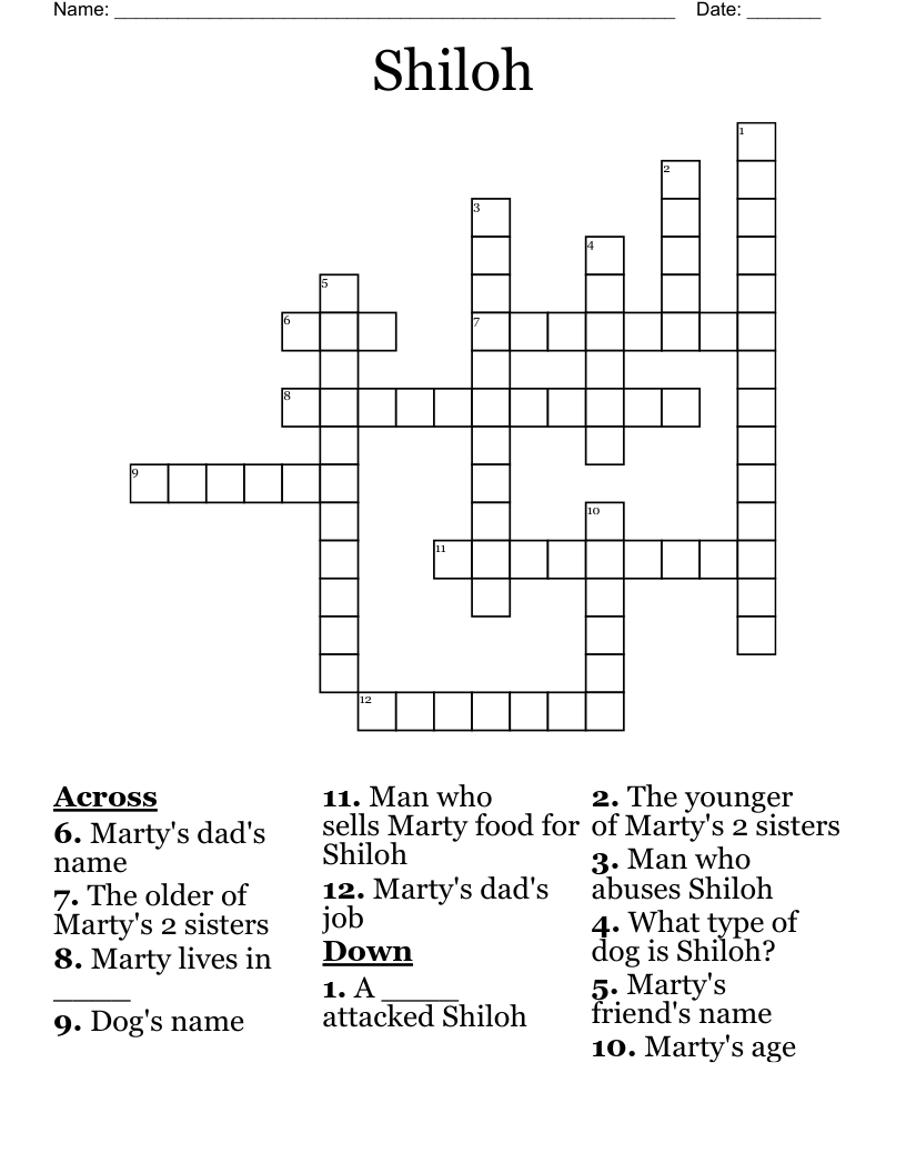 Shiloh Crossword