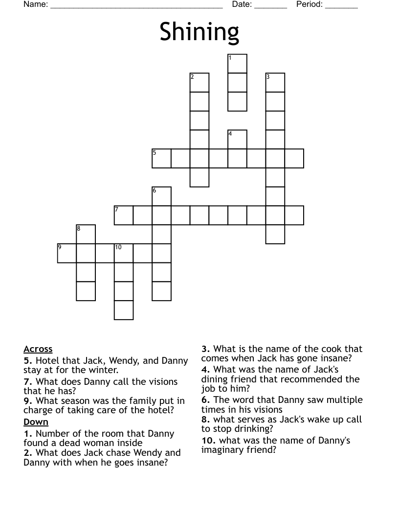 Shining Crossword