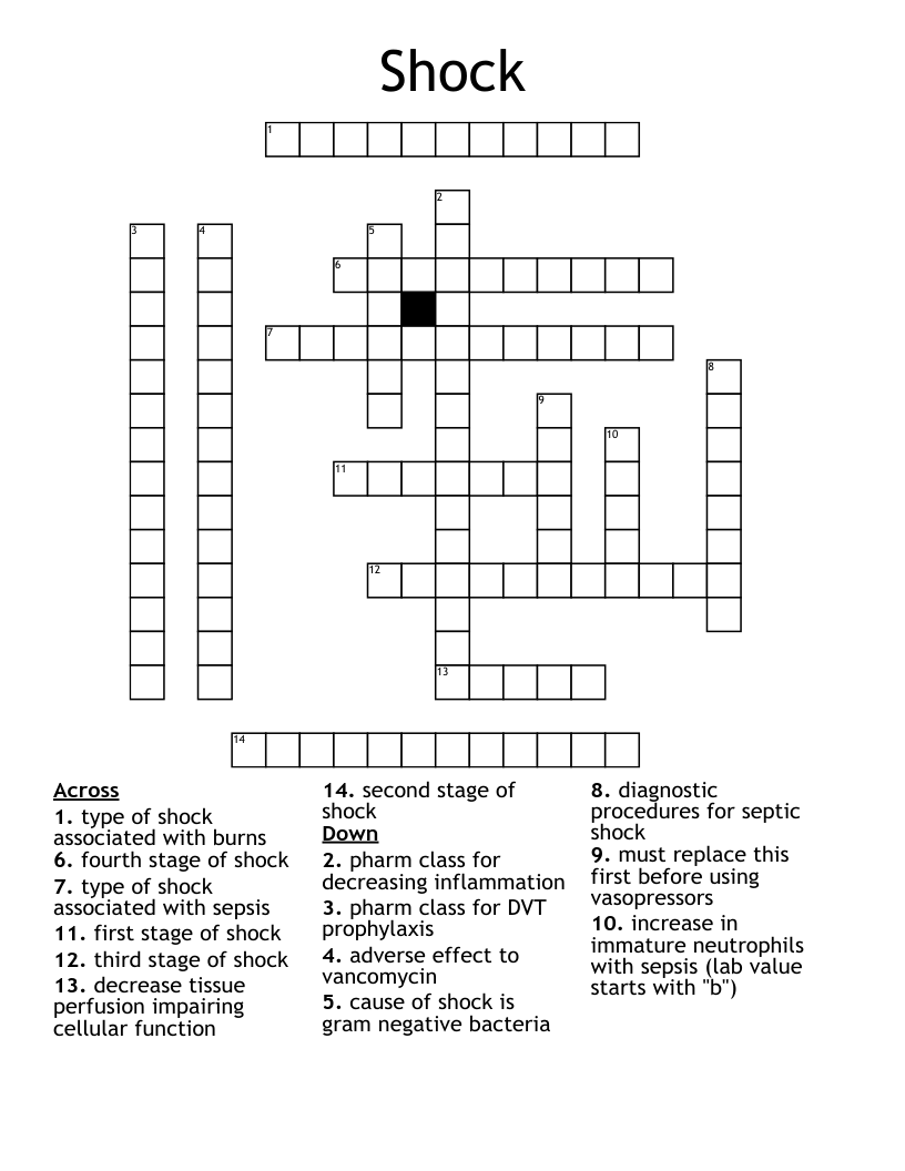 Shock Crossword