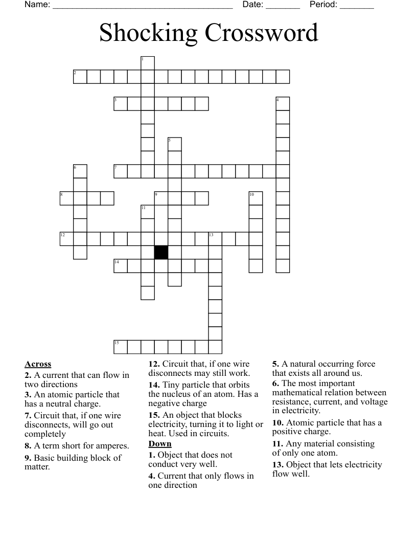 Shocking Crossword
