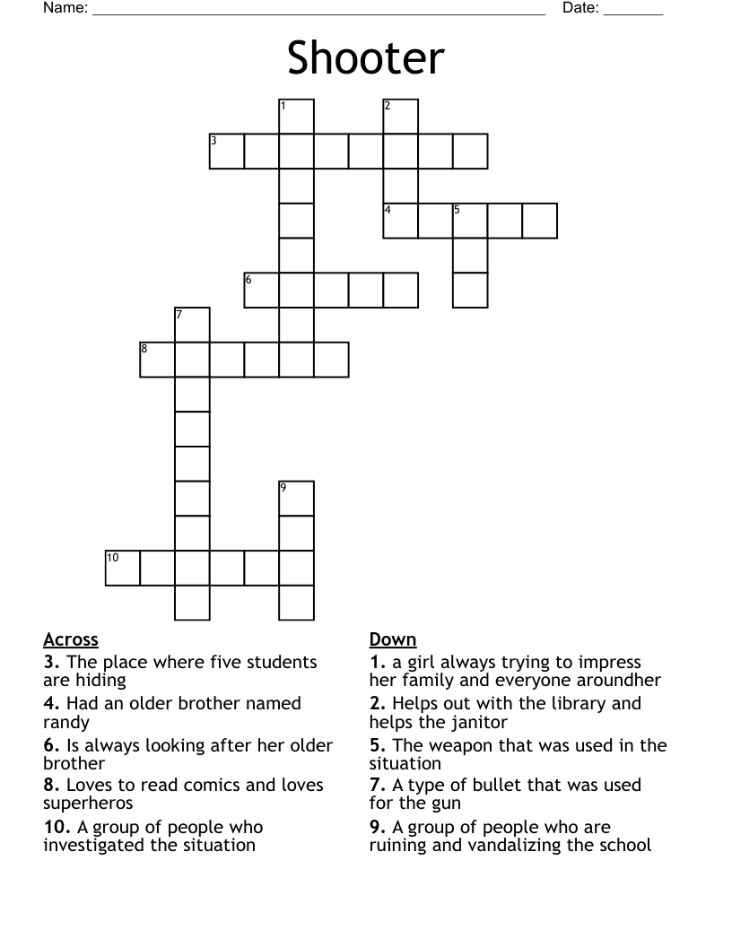 Shooter Crossword