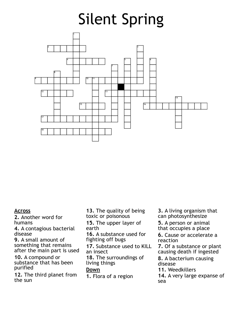 Silent Spring Crossword