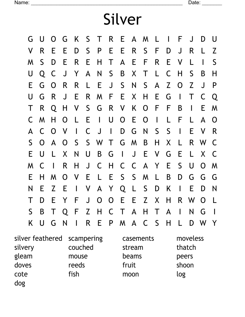 Silver Word Search