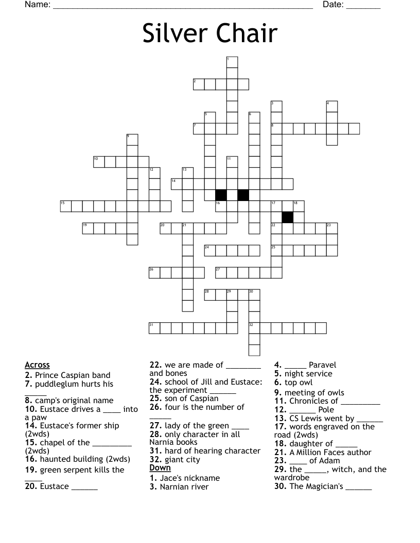 Silver Chair Crossword