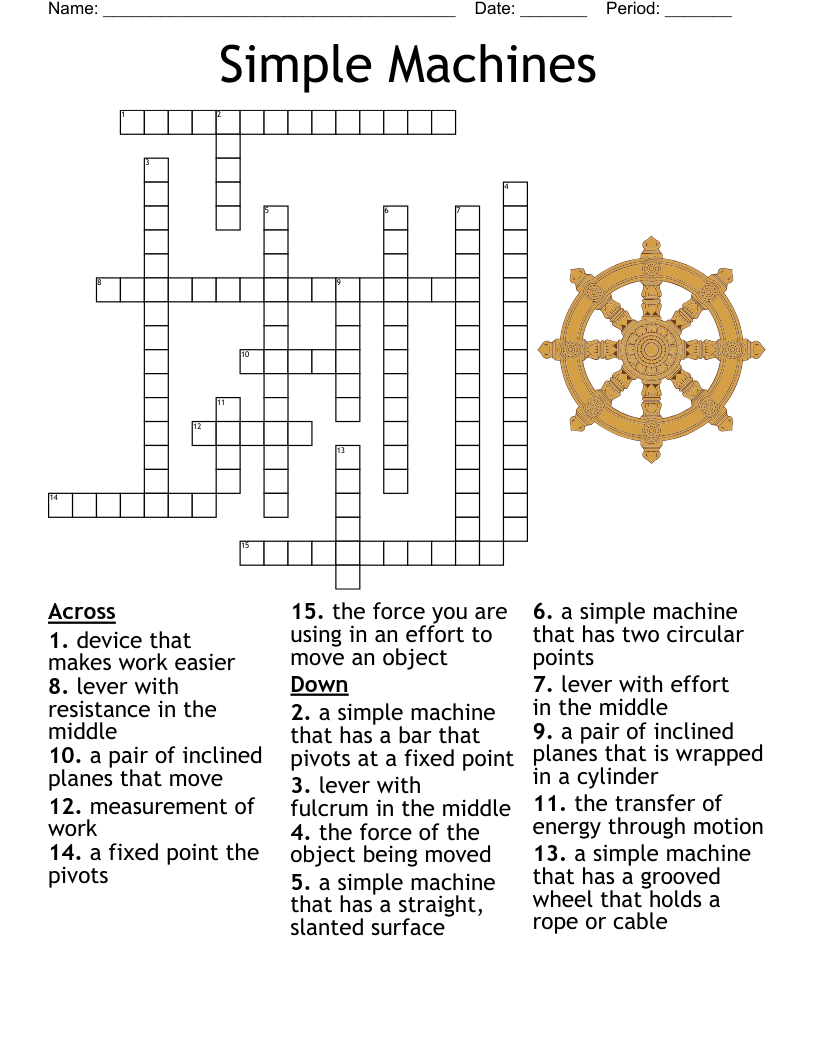 Simple Machines  Crossword
