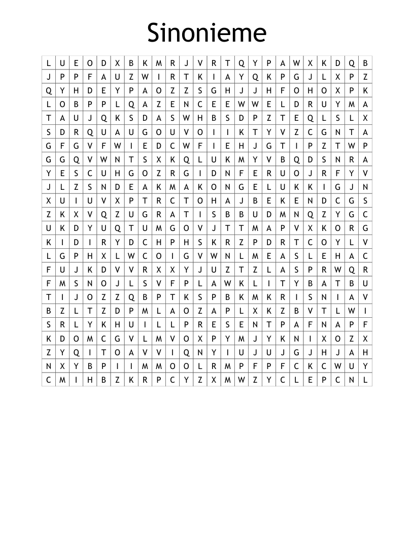 Sinonieme Word Search