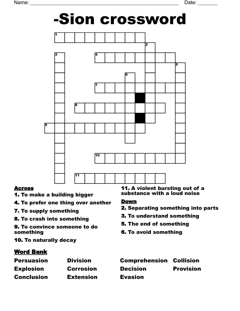 -Sion crossword 