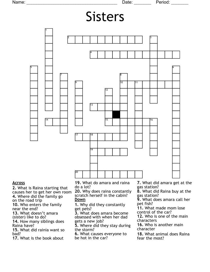 Sisters Crossword