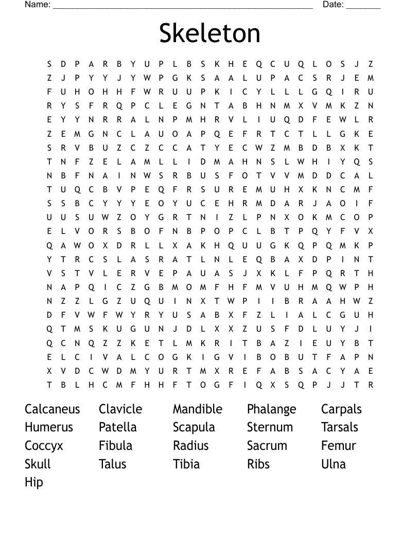 Skeleton Word Search