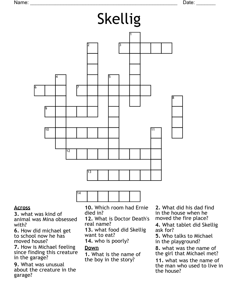 Skellig Crossword