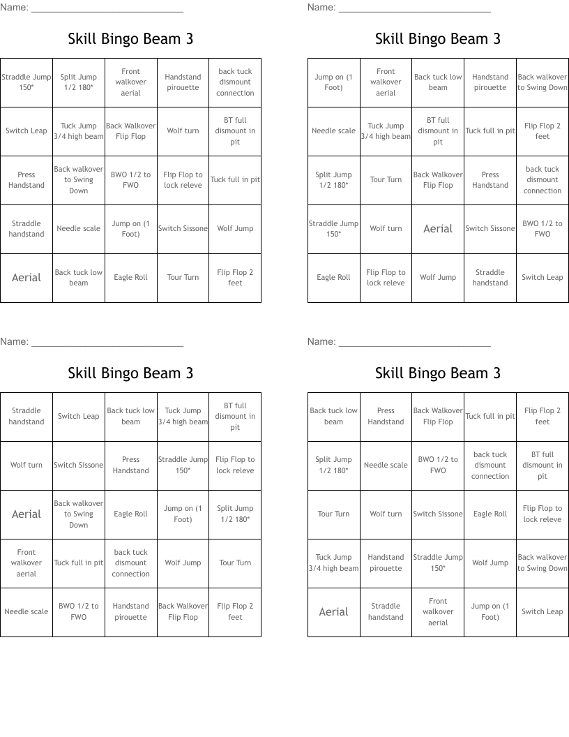 Skill Bingo Beam 3