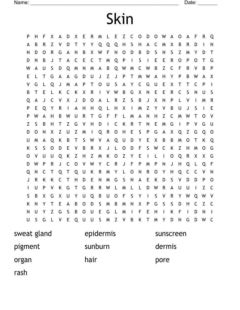 Skin Word Search