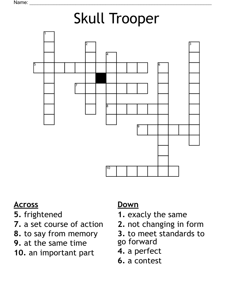 Skull Trooper Crossword