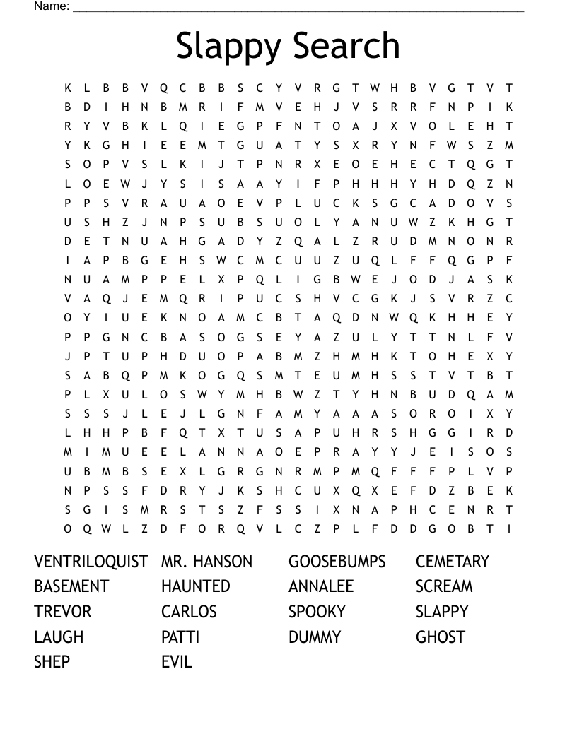 Slappy Search Word Search