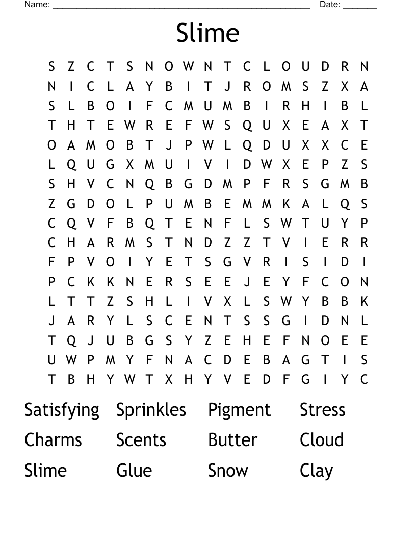 Slime Word Search
