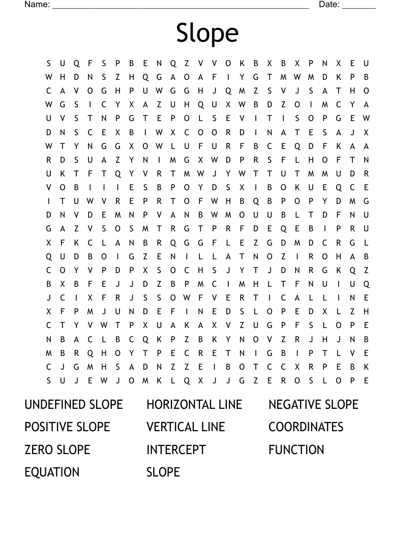 Slope Word Search