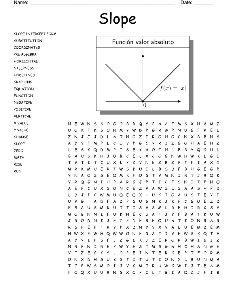 Slope Word Search