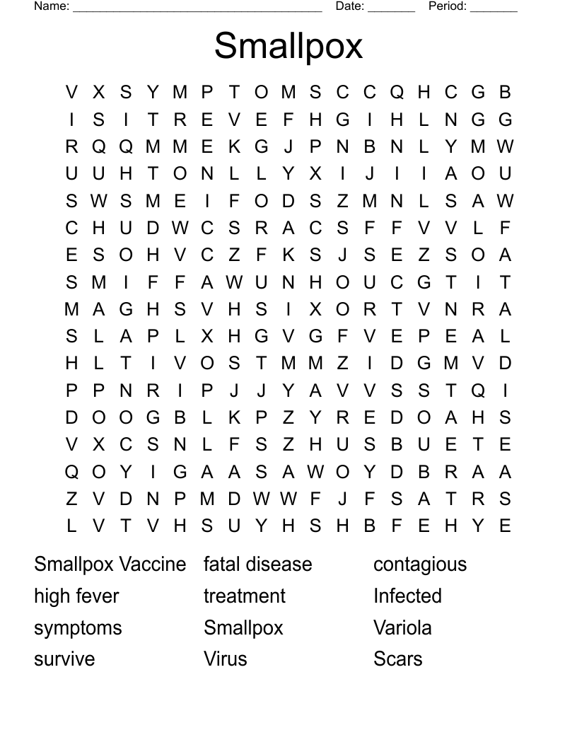 Smallpox Word Search