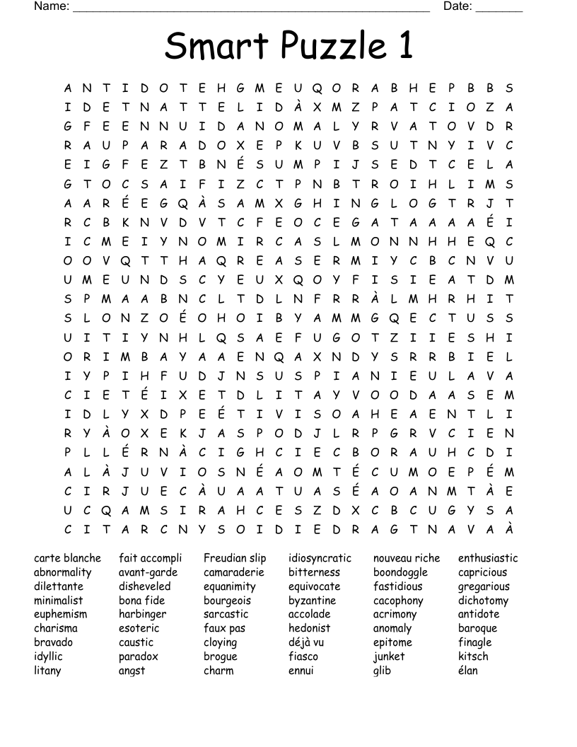 Smart Puzzle 1 Word Search